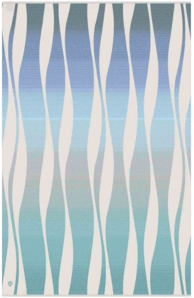 Sustainability Edition - Blanket with wave-design - Made in Germany royal blue