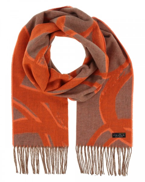 Cashmink-scarf with brushstroke-design cyber orange One Size
