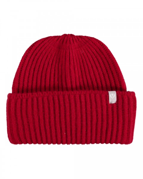 Ribbed knitted cashmere hat