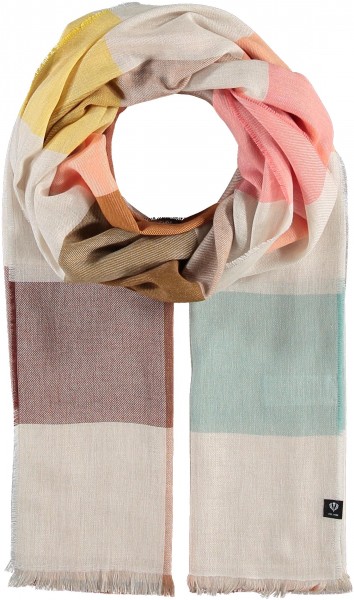 Sustainability Edition - Checked stole - Made in Germany apricot shot